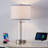 Ensemble de 2 lampes de table Kyrid à commande tactile USB en verre avec ampoules DEL pour tables de chevet