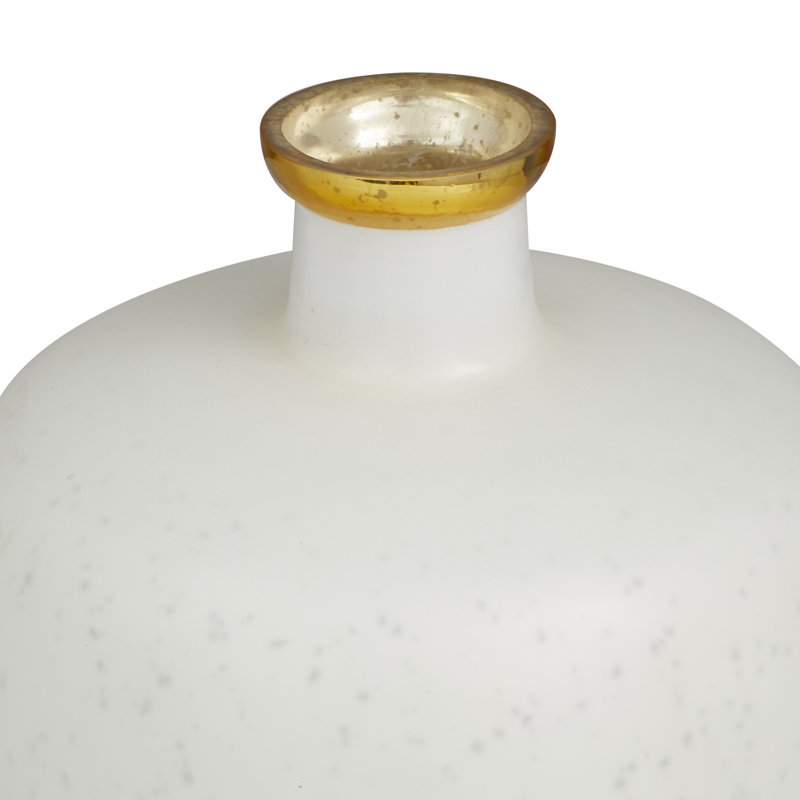 Asalia Mae Table Vase, White/Gold