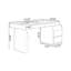 Bureau rectangulaire blanc et beige en bois manufacturé avec 4 tiroirs-7746177