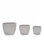 Ensemble de 3 pots à fleurs en céramique faits à la main, motif de losanges verts, argile respirante pour orchidées et plantes grasses, utilisation intérieure / extérieure