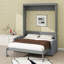 Grand lit escamotable mural avec coussin moelleux