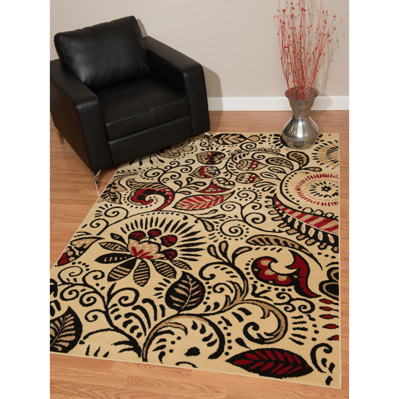 Tapis ivoire Carlile, Rectangle 1 pi 11 po x 3 pi 3 po