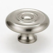 Poignée champignon, Nickel satiné, H 1 po x l 1,75 po x P 0,75 po