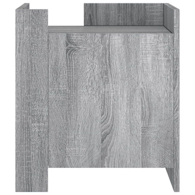 Presutto 45cm W Manufactured Wood Bedside Table, Grey Sonoma
