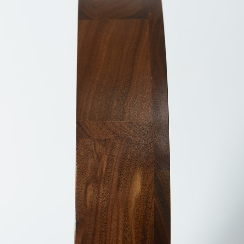 Arooj Round Solid Walnut Serving Tray, 1.7" H x 13" W x 13" D