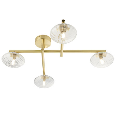 Myakka Glass Semi Flush Mount
