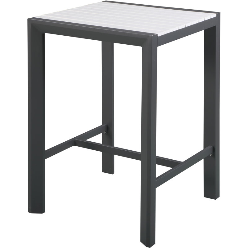 Table de bar Noland, Blanc / noir