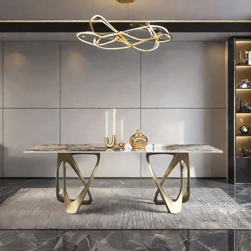Light luxury modern home dining table, 29.5"H x 59.1"L x 31.5"W