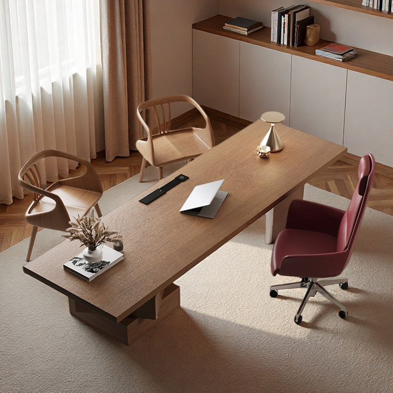 Bureau en bois massif à usage de bureau de haute qualité, H 29,53 po x l 86,61 po x P 31,5 po