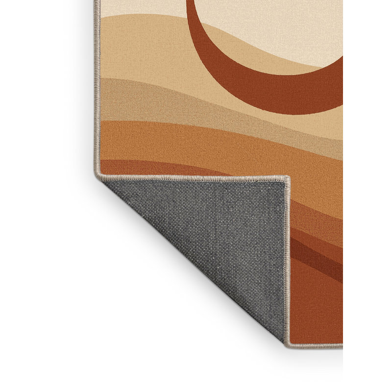 Tapis beige moelleux moelleux et minimaliste, 5 x 8