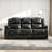 Kamarli Faux Leather Upholstered Solid and Manufactured Wood Frame Manual Reclining Sofa -516348215