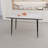 Elegant Expandable MDF Dining Table With Marble Pattern And Tapered Metal Legs