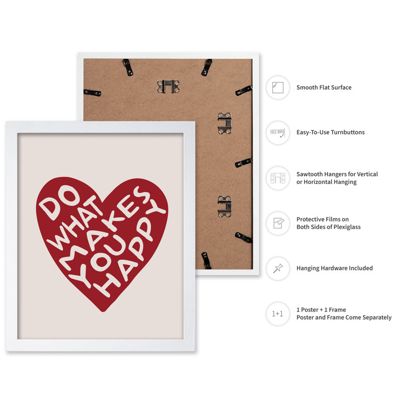 Do Do Makes You Happy No1, H 24 po x l 32 po, Affiche, Encadrement blanc