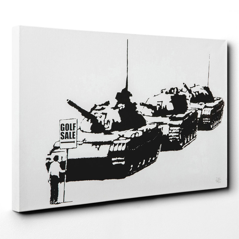 Banksy - Wrapped Canvas Print, 40cm H x 60cm W