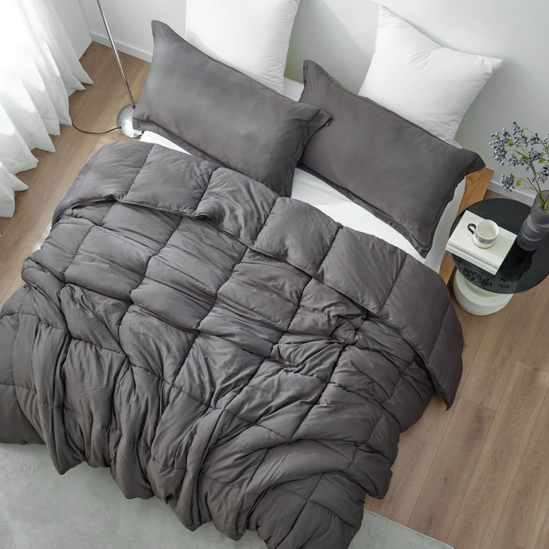 843249116657, Alaskan King Comforter + 4 King Shams,  Gray