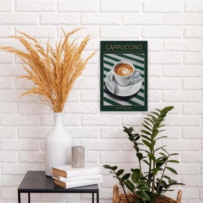 Cappuccino italien, art mural contemporain élégant