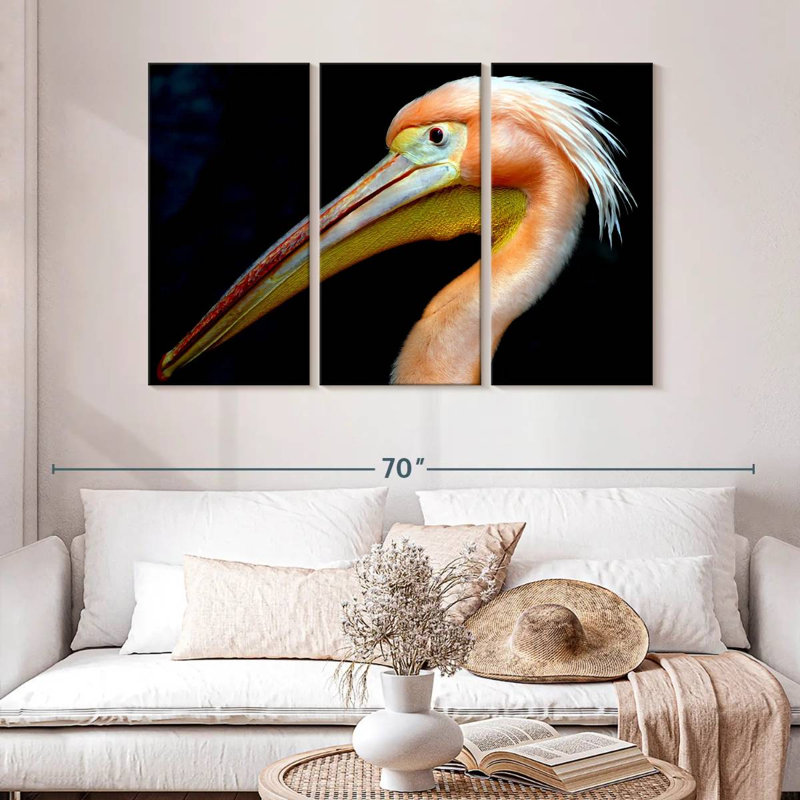 Brampt Peach Pelican Profile, 32" H x 50" W