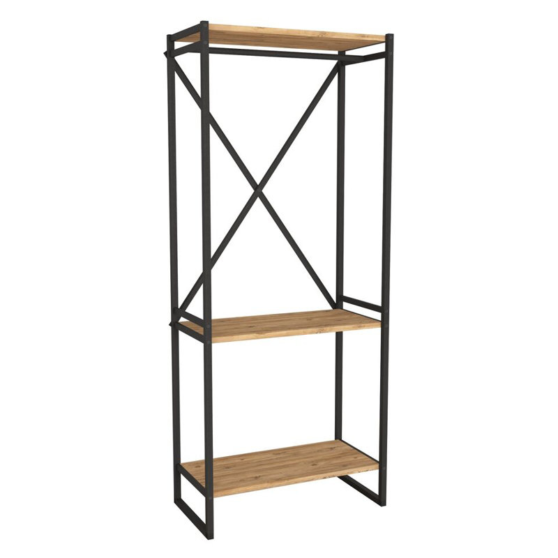 Ailynn Metal Freestandling Coat Rack, Pine