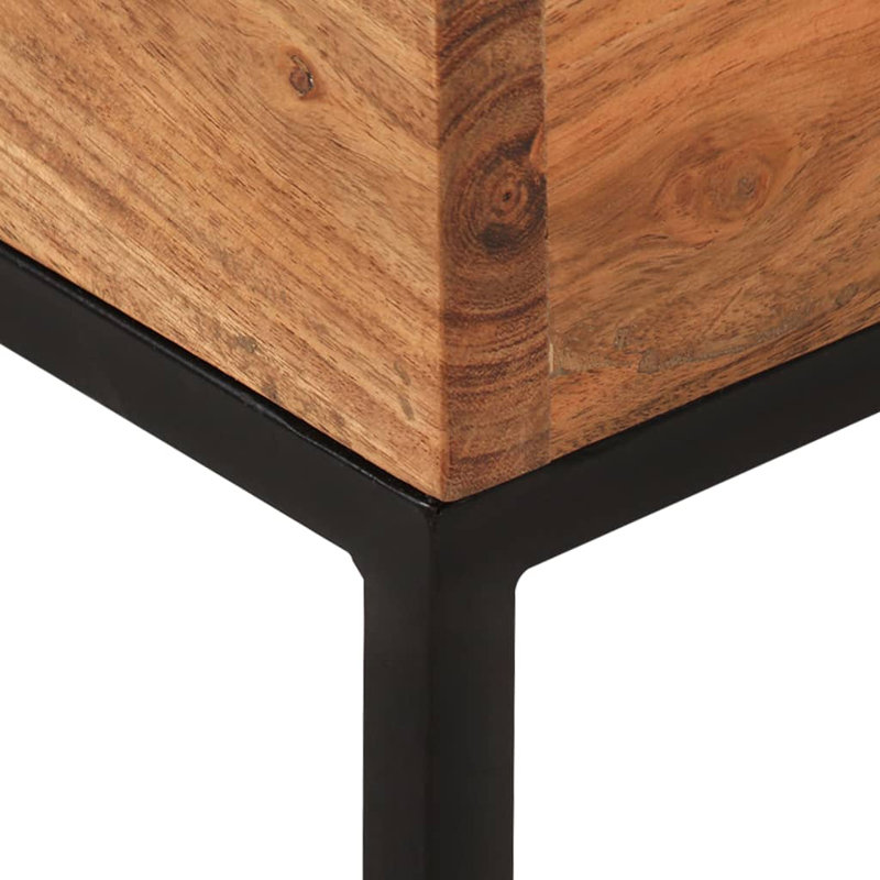 Table de bout en bois massif Danyluk, Saumon