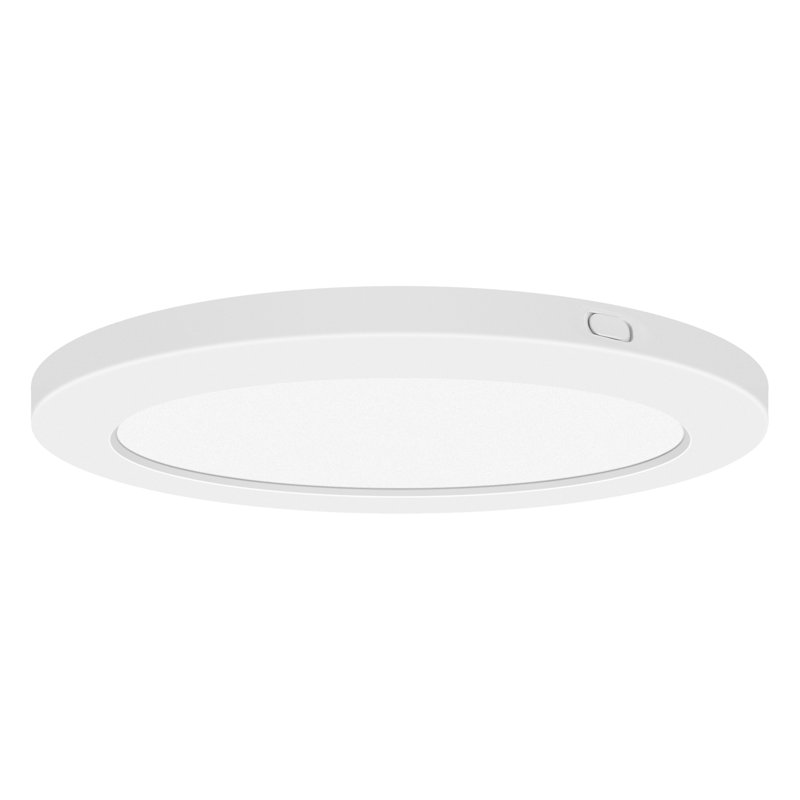 Sparacino Acrylic Flush Mount, 120V, White, 0.5" H x 12" W x 12" D