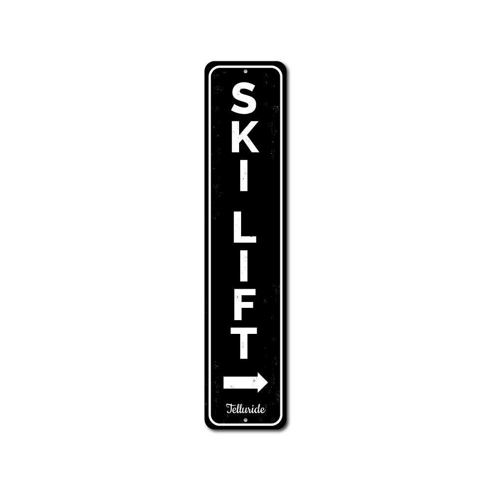 Ski Lift Vertical Custom Aluminum Sign Lizton Sign Shop, Inc 