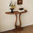 Nut-brown Solid Wood Console Table-380614468