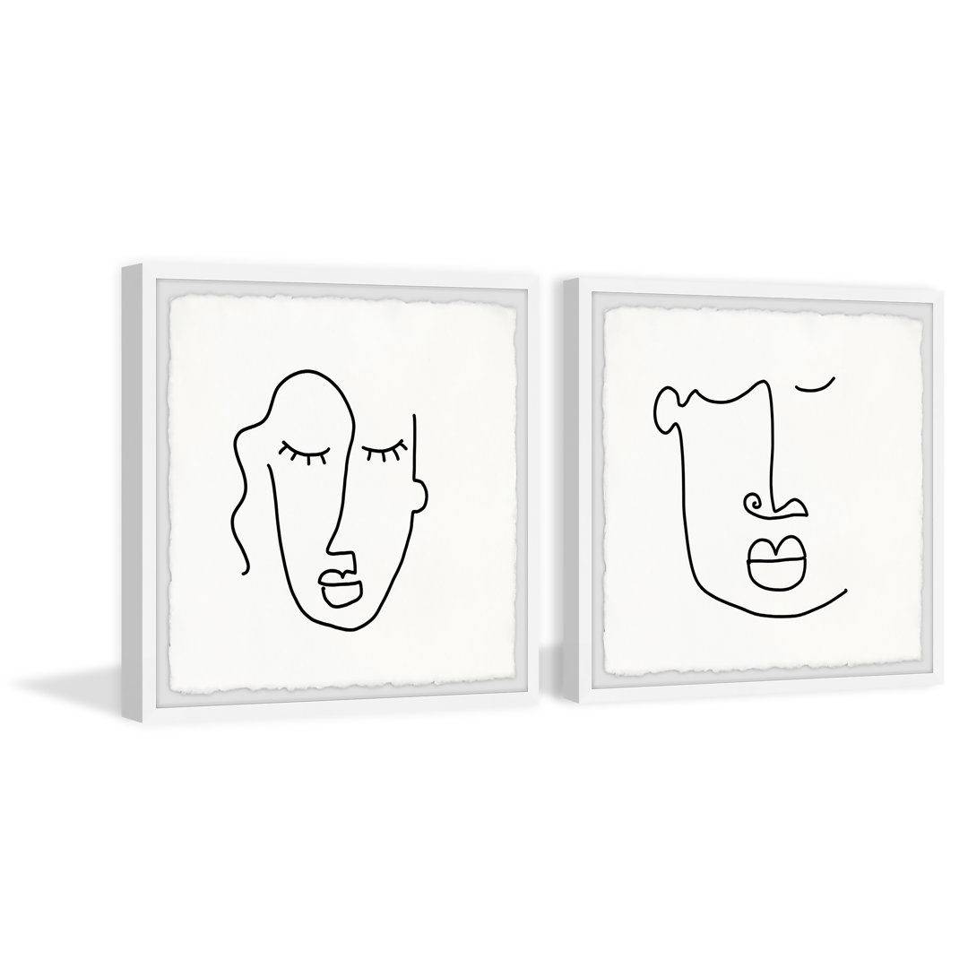 Tribal Mask Outline Diptych