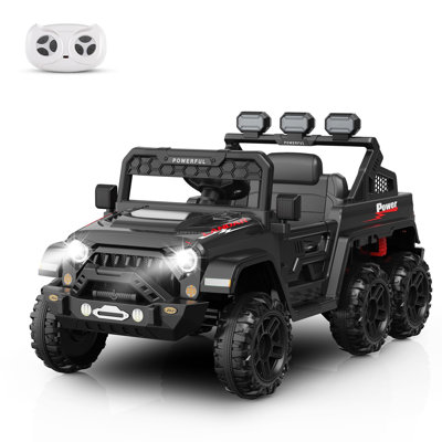 24V 4WD Kids Ride On Car with 2.4G Parent Remote Control, 4 Motors Electric Vehicle, 3.7MPH Max Speed, 2 Hours Playtime, EVA Wheels & Multiple Music Modes for Kids