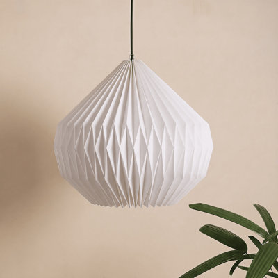 36 cm H Bell Pendant Shade in White