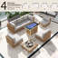 Ensemble de conversation modulaire d'extérieur 8 pièces, ensemble de mobilier de patio avec table de foyer 43 po, table basse, coussin amovible, facile à installer-884057141