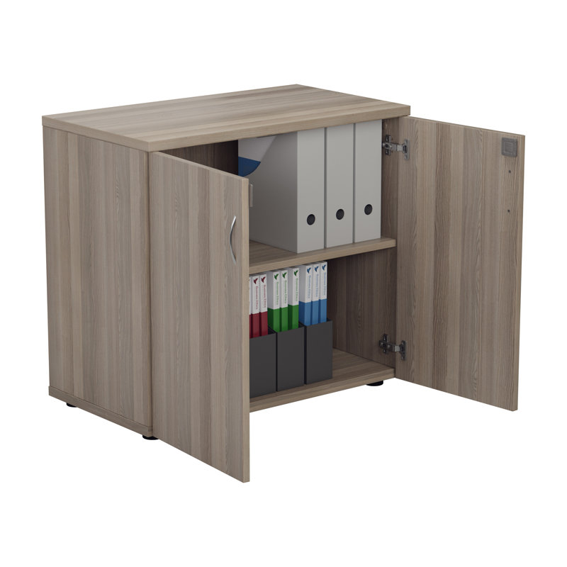 Buariki 2 -Door Storage Cabinet, Grey Oak