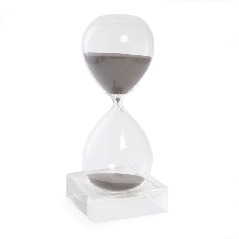 Cobie Abstract Hourglass, 10.5" H x 3.5" W x 3.5" D, Gray