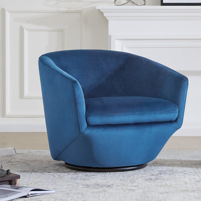 Elexi Upholstered Swivel Barrel Chair