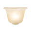 12cm H Glass Lamp Shade in White