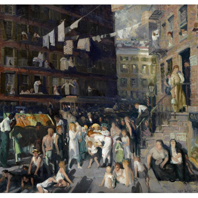 "Cliff Dwellers" by  George Wesley Bellows - Gallery Wrap Canvas Wall Art