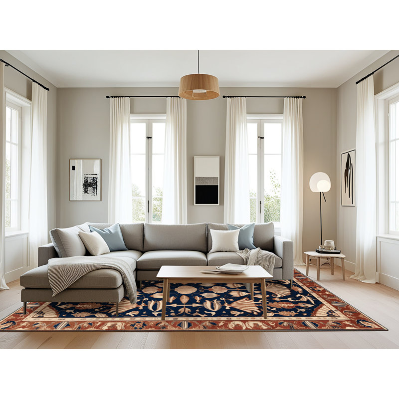 Tapis brun lavable à la machine, Rectangulaire 8 pi x 12 pi