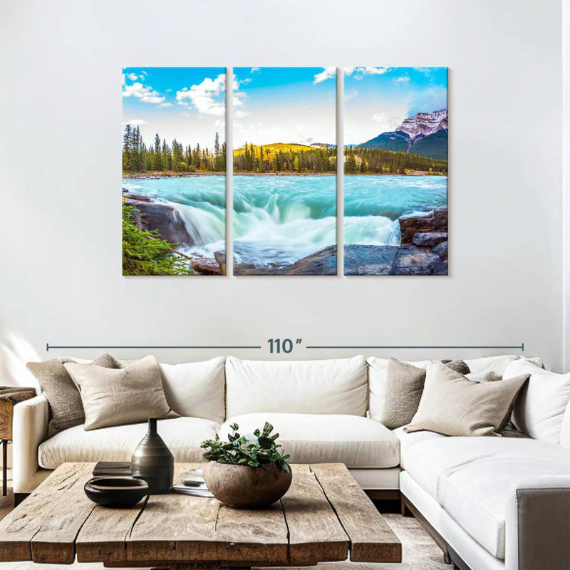 Cascade Alvord Athabasca dans le parc Jasper, H 48 po x l 74 po