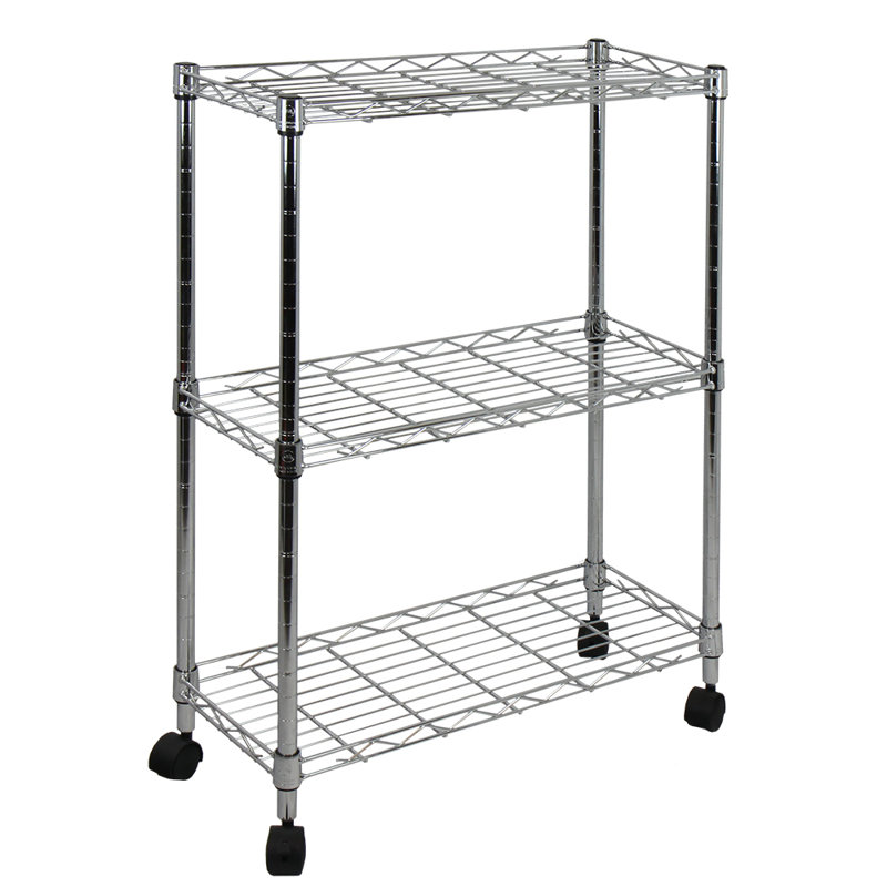 Tadcaster 22.5'' W Metal Height -Adjustable Shelving Unit with Wheels