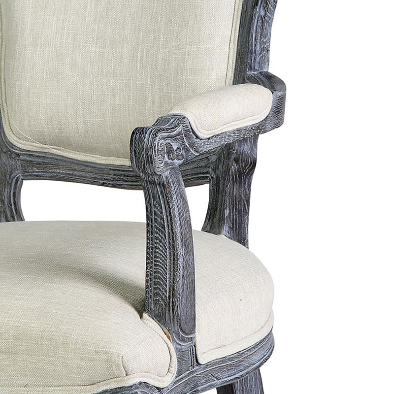 Riom Fabric Arm Chair in Ivory