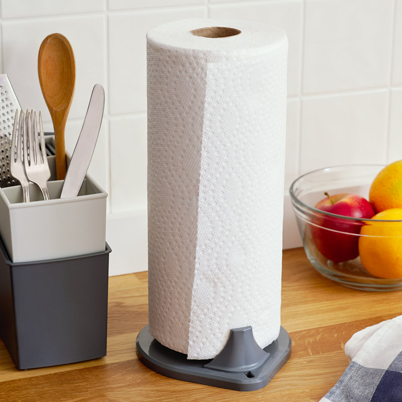 Plastic Paper Towel Holder, Gray
