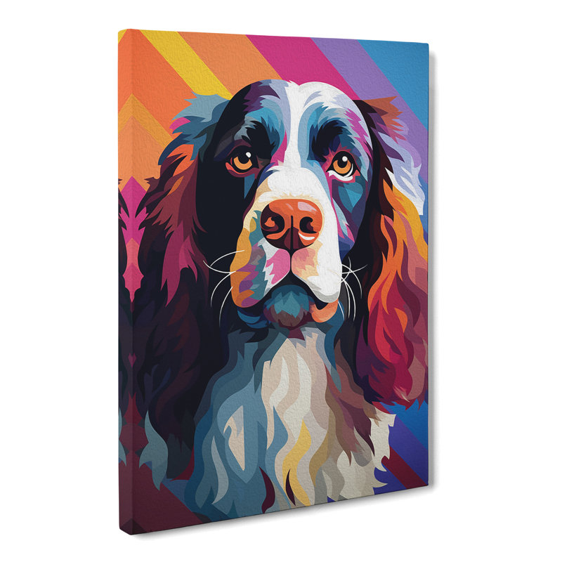 English Springer Spaniel Orphism - Wrapped Canvas, 50cm H x 35cm W x 3cm D