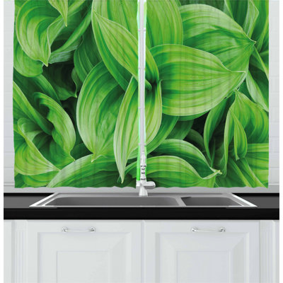 Floral Pointed Kitchen Curtain