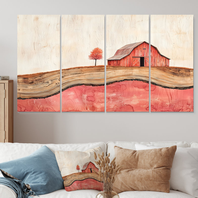 Dorglien - décoration murale grange - art mural traditionnel, 4, H 28 po x l 48 po