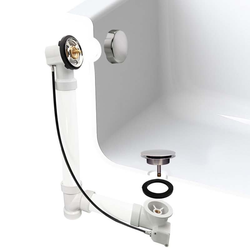 Drain de baignoire à pattes, Nickel poli