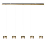 Barnsdall 5 - Light Kitchen Island Pendant