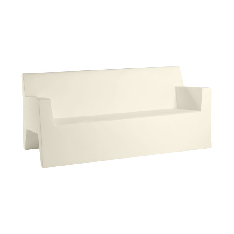 Jut 36" Wide Outdoor Patio Sofa, Ecru