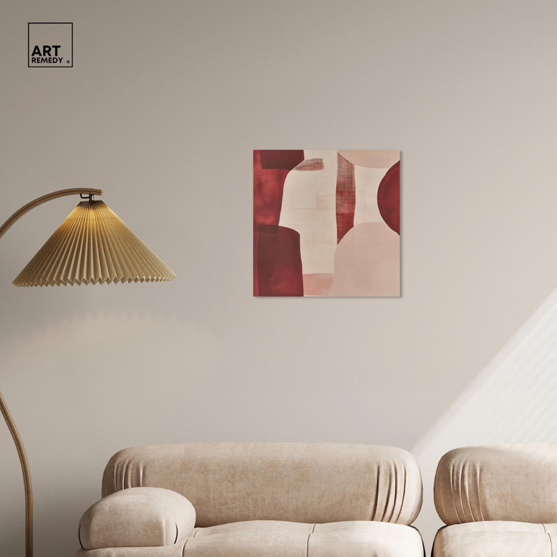 «Scarlet Beacons Canvas Boho» par Art Remedy, Toile tendue, H 20 po x l 20 po x P 1,5 po