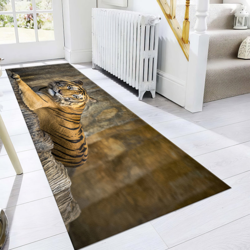 Floral Theme Handmade Printed Rug with Soft Pile Ideal for Enhancing the Aesthetics of Your Living Room or Bedroom