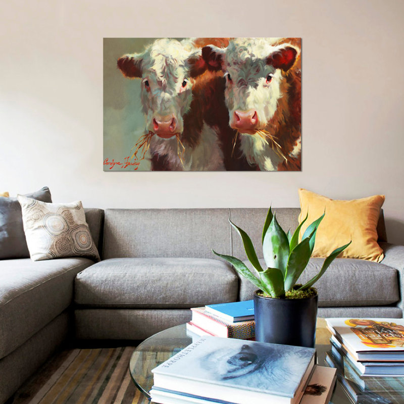 « cow bells », peinture sur toile tendue, H 26 po x l 40 po x P 1,5 po