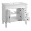 Meuble-lavabo 36 po avec lavabo en céramique, tiroirs standard, portes à fermeture douce, tablettes réglables, armoire de rangement moderne pour les petites et moyennes salles de bain-124456303